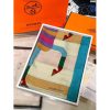 Hermes Blue Rocabar Shawl 140cm - Image 5