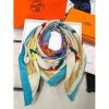 Hermes Blue Rocabar Shawl 140cm - Image 9