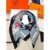 Hermes Black Rocabar Shawl 140cm - Image 5