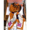 Hermes Orange Tout En Carre Shawl 140CM - Image 2
