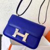 Hermes Epsom Constance 24cm Blue Electric Handmade Bag - Image 4