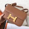 Hermes Epsom Constance 24cm Brown Handmade Bag - Image 6
