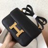 Hermes Epsom Constance 24cm Black Handmade Bag - Image 8