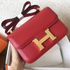 Hermes Epsom Constance 24cm Red Handmade Bag - Image 4