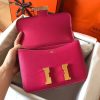 Hermes Epsom Constance 24cm Rose Red Handmade Bag - Image 3