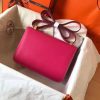 Hermes Epsom Constance 24cm Rose Red Handmade Bag - Image 5