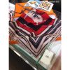 Hermes Red H Imprimeur Fou Couvertures d'Ex-Libris Shawl 140cm - Image 3