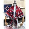 Hermes Red H Imprimeur Fou Couvertures d'Ex-Libris Shawl 140cm - Image 8