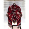 Hermes Red H Imprimeur Fou Couvertures d'Ex-Libris Shawl 140cm - Image 9