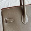 Hermes Etoupe Epsom Birkin 25cm Handmade Bag - Image 4