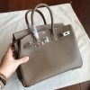 Hermes Etoupe Epsom Birkin 25cm Handmade Bag - Image 5