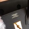Hermes Black Epsom Birkin 25cm Handmade Bag - Image 8