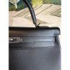 Hermes All Black Box Kelly 35cm Handmade Bag - Image 2