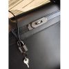 Hermes All Black Box Kelly 35cm Handmade Bag - Image 3