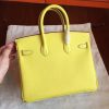 Hermes Soufre Epsom Birkin 25cm Handmade Bag - Image 9
