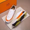 Hermes White/Orange Rapid Sneakers - Image 2