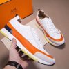 Hermes White/Orange Rapid Sneakers - Image 3