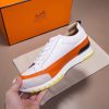 Hermes White/Orange Rapid Sneakers - Image 4