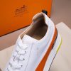 Hermes White/Orange Rapid Sneakers - Image 5