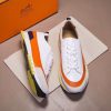 Hermes White/Orange Rapid Sneakers - Image 8