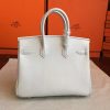 Hermes White Epsom Birkin 25cm Handmade Bag - Image 3