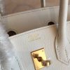 Hermes White Epsom Birkin 25cm Handmade Bag - Image 5