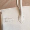 Hermes White Epsom Birkin 25cm Handmade Bag - Image 6