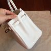 Hermes White Epsom Birkin 25cm Handmade Bag - Image 7