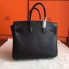 Hermes Black Swift Birkin 25cm Handmade Bag - Image 6