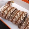 Hermes Sangle Cavale 50 mm Bag Strap Bronw/White - Image 2