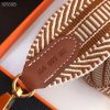 Hermes Sangle Cavale 50 mm Bag Strap Bronw/White - Image 3