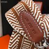 Hermes Sangle Cavale 50 mm Bag Strap Bronw/White - Image 4