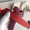 Hermes Red Tressage Cuir 25 MM Bag Strap - Image 2