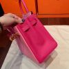 Hermes Pink Espom Horseshoe Brikin 30cm Handmade Bag - Image 7