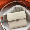 Hermes White Clic 16 Wallet With Strap - Image 3