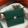 Hermes Green Clic 16 Wallet With Strap - Image 2