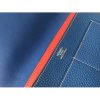 Hermes Bicolor Dogon Duo Wallet In Blue/Piment Leather - Image 2