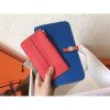 Hermes Bicolor Dogon Duo Wallet In Blue/Piment Leather - Image 3