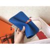 Hermes Bicolor Dogon Duo Wallet In Blue/Piment Leather - Image 5