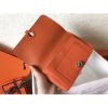 Hermes Bicolor Dogon Duo Wallet In Jean/Orange Leather - Image 2
