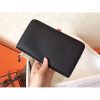 Hermes Bicolor Dogon Duo Wallet In Black/Orange Leather - Image 3