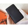 Hermes Bicolor Dogon Duo Wallet In Black/Taupe Leather - Image 3