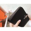 Hermes Bicolor Dogon Duo Wallet In Black/Taupe Leather - Image 4