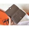 Hermes Bicolor Dogon Duo Wallet In Black/Taupe Leather - Image 5