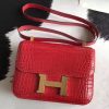 Hermes Constance 24cm Braise Porosus Crocodile - Image 6