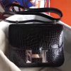 Hermes Constance 24cm Black Porosus Crocodile - Image 7