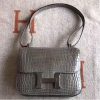 Hermes Constance 24cm Grey Porosus Crocodile