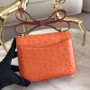 Hermes Mini Constance 18cm Orange Ostrich Leather - Image 2