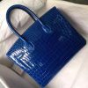 Hermes Blue Electric Birkin 30cm Crocodile Niloticus Shiny Bag - Image 4