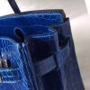 Hermes Blue Electric Birkin 30cm Crocodile Niloticus Shiny Bag - Image 6